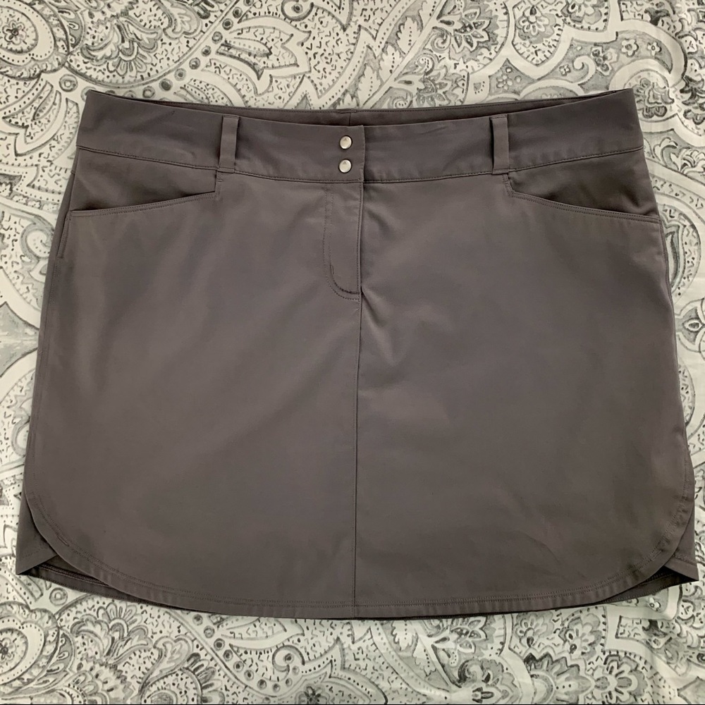adidas Essentials 3 Stripes Grey Athletic Skort